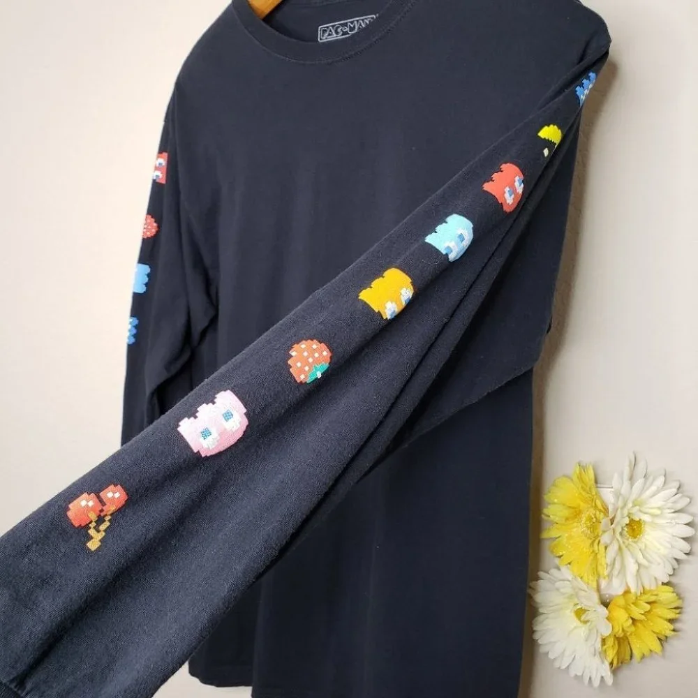 Pac-Man graphic t-shirt black size Medium - Picture 6 of 12